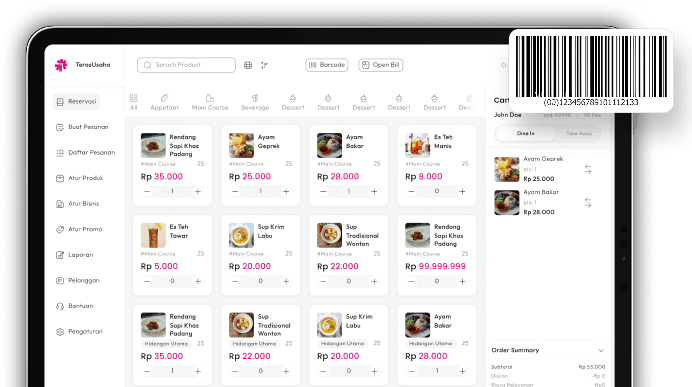 Pemindaian produk SUN POS